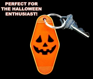 JACK O' LANTERN Halloween PROP KEY TAG decorazione, vintage, film horror - Foto 1 di 1