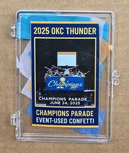 2025 OKC Thunder NBA Champs Authentic Event Used Parade Confetti Lot of 10 - Picture 1 of 14