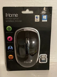 NEW iHome 6-Button Optical Wireless Mouse NIB - Mac - Windows - 1600 DPI - Picture 1 of 3