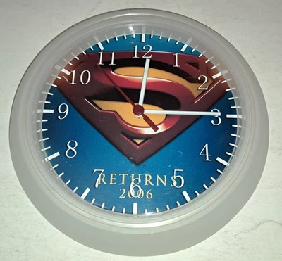 Reloj de pared de cuarzo Superman Returns 2006 8" redondo coleccionable Brandon Routh IKEA Foto 1 de 4