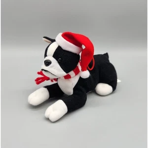 Stuffins Boston Terrier Hund Plüschtier Stofftier Ornament Weihnachtsmütze Weihnachten 7 Zoll - Bild 1 von 10