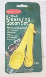 Juego de 6 cucharas medidoras de anidación Rubbermaid de colección, amarillas, ¡SELLADAS! NUEVO - Imagen 1 de 7