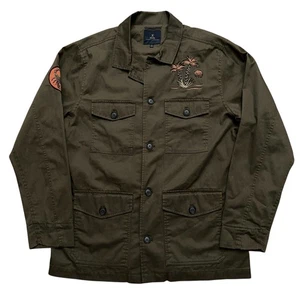 Roark Utility Jacket Mens L Scorpions Of The Sahara Embroidered Army Green NEW - Picture 1 of 7