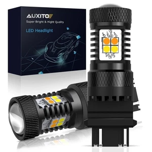 2X AUXITO 3157 4157 LED Señal de Giro Bombilla Blanco Ámbar DRL Interruptor Lámpara - Imagen 1 de 8