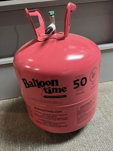 Helium Tank EMPTY Balloon Time 14.9 cu ft. Fills 50 9” balloons Recycle Craft - Picture 1 of 5