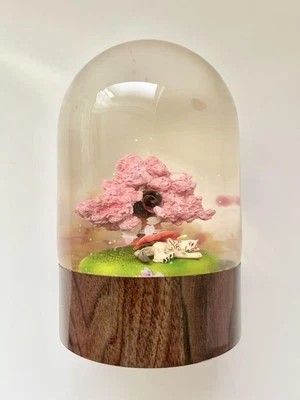 Okami Amaterasu Issun & Cherry Blossom Snow Globe Capcom mercancía limitada e... - Imagen 1 de 4