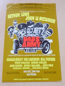Dads Army Lowe Le Measurier Ridley Lavender Pertwee Newcastle Theatre Flyer 1976 - Picture 1 of 3