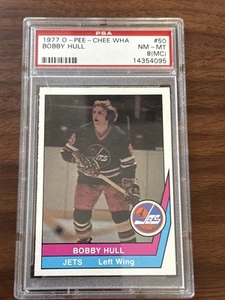 1977 O-Pee-Chee Wha Bobby Hull #50 PSA 8 (MC) - Picture 1 of 2