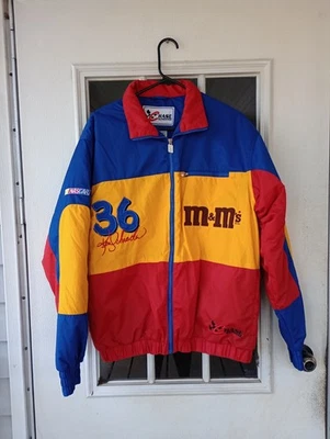 Vintage M&Ms Candy Racing Jacket Mens Medium NASCAR Ken Schrader #36 Y2K - Image 1 of 4