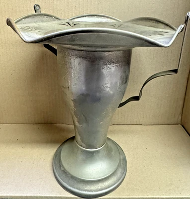 Jarrón antiguo enchapado Sheffield trompeta posy calidad Lemman años 20 • 9 1/3 pulgadas Foto 1 de 4