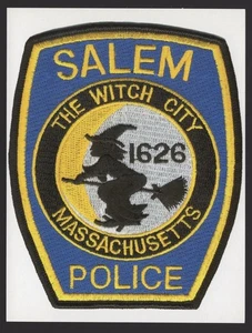 Postcard - Salem Massachusetts Police Symbol Witch Badge Patch  - Picture 1 of 2