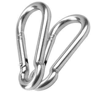 4mm-11mm Karabiner Haken Groß Klein Edelstahl Rostfrei für Schaukel Kinderwagen - Picture 1 of 3