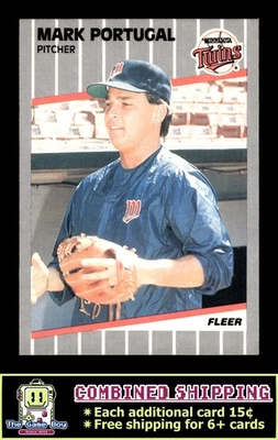 1989 Fleer #123 Mark Portugal Minnesota Twins - Image 1 of 2