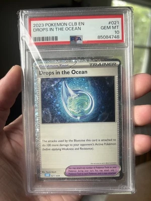 Drops In The Ocean 021/034 CLB Holo Pokemon Trading Card Game Classic PSA 10 - Image 1 of 3