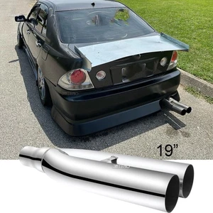 Universal Stainless Steel Blast Pipes 2.5" Inlet 3'' Outlet Exhaust Muffler Tip - Bild 1 von 14