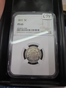 1872 Pf 65 Shield Nickel Ngc - Picture 1 of 2