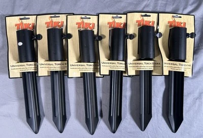 New Tiki Brand Torch Stake Set of Six (6)  Fit up to 1.5 Inches Diameter - Image 1 of 4