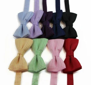 Boys Toddler Kid Polka Dot Pattern Bow Tie Wedding School Blue Pageboy Bowtie - Picture 1 of 30