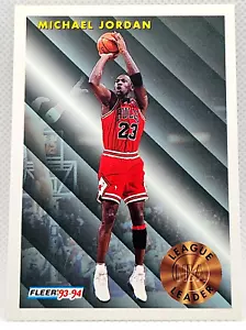 1993-94 Fleer Basketball #224 Michael Jordan League Leaders Chicago Bulls - Picture 1 of 2