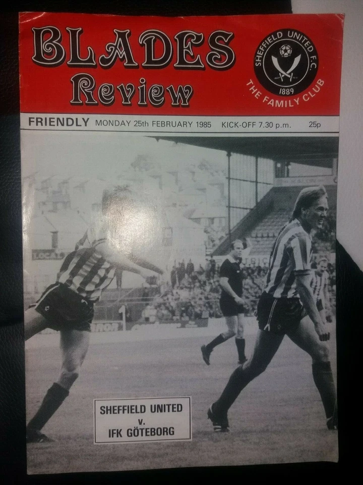 Sheffield United v IFK Goteborg, 1984-85, friendly - Image 1 of 1