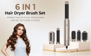Multi-Haarstyler Föhn Luftstyler Haartrockner 6 In 1 Automatischer Lockenstab DE - Bild 1 von 24