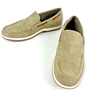 SJB Oakdale Sand Mens Loafers Shoes Slip-on Faux Suede Comfort Boating SZ 12 NEW - Picture 1 of 18