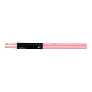 1 Pair 5A Pink Maple Wood Drumstick Anti Slip Drum Stick for Musical Instrument - Picture 1 of 12