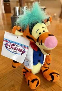 New Vintage Disney Store Mini Bean Bag Mad Scientist Tigger 9” Plush NWT E6 - Picture 1 of 5