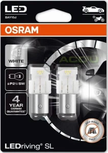 Osram LEDriving 12v Car 380 P21/5W Brake Stop/Tail Light White LED Bulbs - Picture 1 of 4