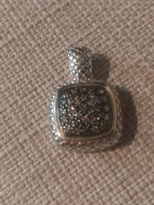 Colgante de diamantes de chocolate genuino Alwand Vahan de plata esterlina y oro de 14 K Foto 1 de 4