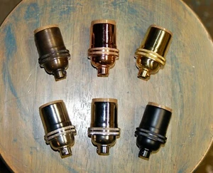 Latón Macizo Toma de Luz, keyless, Vintage Industrial Luces Colgantes, 6 Options - Imagen 1 de 11