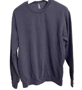 American Apparel Women's LS Pullover Sweatshirt, Blue, Large - Picture 1 of 2
