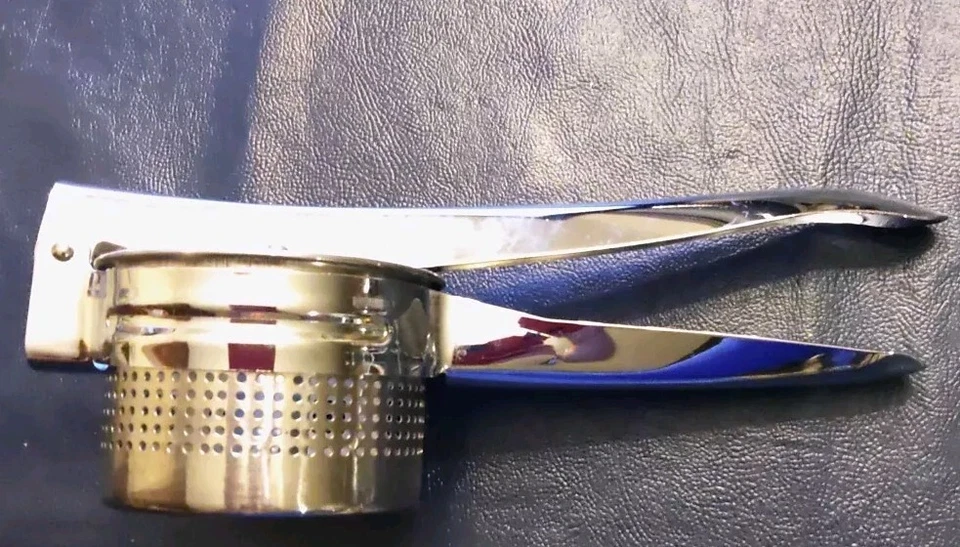 Prensa trituradora de patatas de acero inoxidable resistente cesta coladora cocina Foto 1 de 1