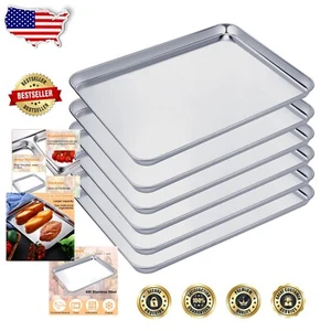 Juego de 6 hojas premium para hornear galletas de 18x13 pulgadas - cocción y almacenamiento sin esfuerzo - Imagen 1 de 8
