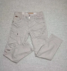 ETO 9901 Men's Button Fly Jeans Beige Size 34R W34 L30.5 - Picture 1 of 17
