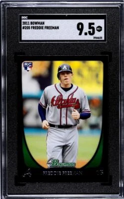Bowman #205 Freddie Freeman RC 2011 ¡Novato! BRAVES-DODGERS! SGC 9,5 COMO NUEVO+! Foto 1 de 2
