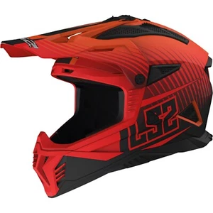 Motorcycle Offroad Helmet XL - Ls2 Mx708 Fast II 2 Duck - Fluoorange-Rot Matte - Picture 1 of 3