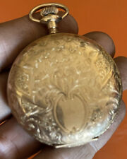 Pocket Watch Man Soap Mechanical Pl Gold Signed Perfection USA