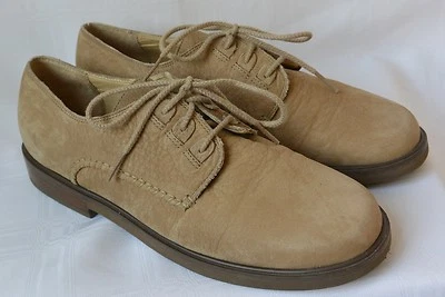 ROCKPORT Womens 7M Lace Up Oxfords Suede Tan Leather Casual Menswear Shoes Camel - Image 1 of 4