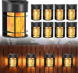 8 Pack Hanging Solar Outdoor Lights, Solar Flickering Flame Lights 8Pack - Picture 1 of 6