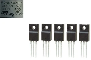 P9NK50ZFP STP9NK50ZFP (5x) N-Ch 500v MOSFET  TO-220 - Picture 1 of 2