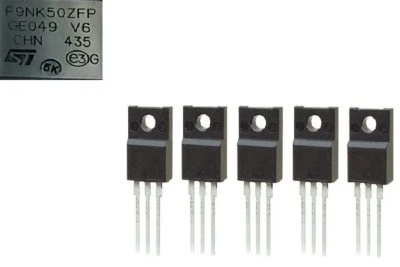 P9NK50ZFP STP9NK50ZFP (5x) N-Ch 500v MOSFET  TO-220 - Image 1 of 2