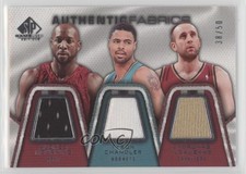 2007-08 SP Game Used Authentic Fabrics Triple /50 Alonzo Mourning Tyson Chandler