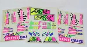 REX AND MINICARS 1/8 RC STICKERS - Foto 1 di 1