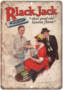 1925 Black Jack Chewing Gum Licorice Flavor 12" x 9" Reproduction Metal Sign N73 - Picture 1 of 1