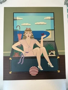 Lápiz serigráfico Shigeo Okumura OKU "VACACIONES" firmado, P.P. Prueba de impresoras - Imagen 1 de 9