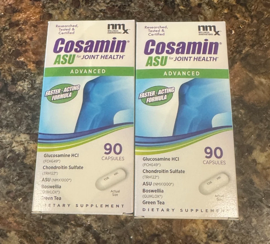 (2) Pack Cosamina ASU Cápsulas Salud Articular - 90 Cápsulas Cada Una Exp 09/2026 Foto 1 de 3