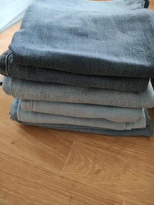 Jeans Paket Stoffe Jeansstoff Stoffreste zum Basteln Nähen Upcycling - Bild 1 von 4