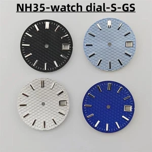 Neu 28,5 mm Wellen leuchtendes metallisches Zifferblatt Datum für NH35/36 Uhrwerk - Bild 1 von 30