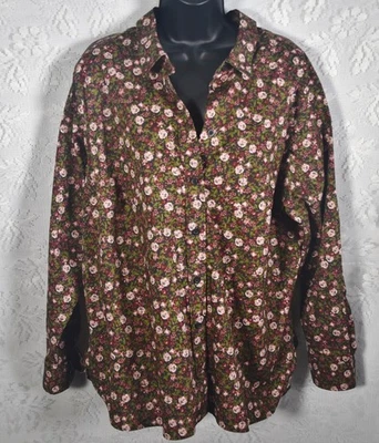 Camisa floral Duluth Trading para mujer talla grande 1X c2582 Foto 1 de 4